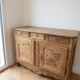 Low walnut sandblasted buffet