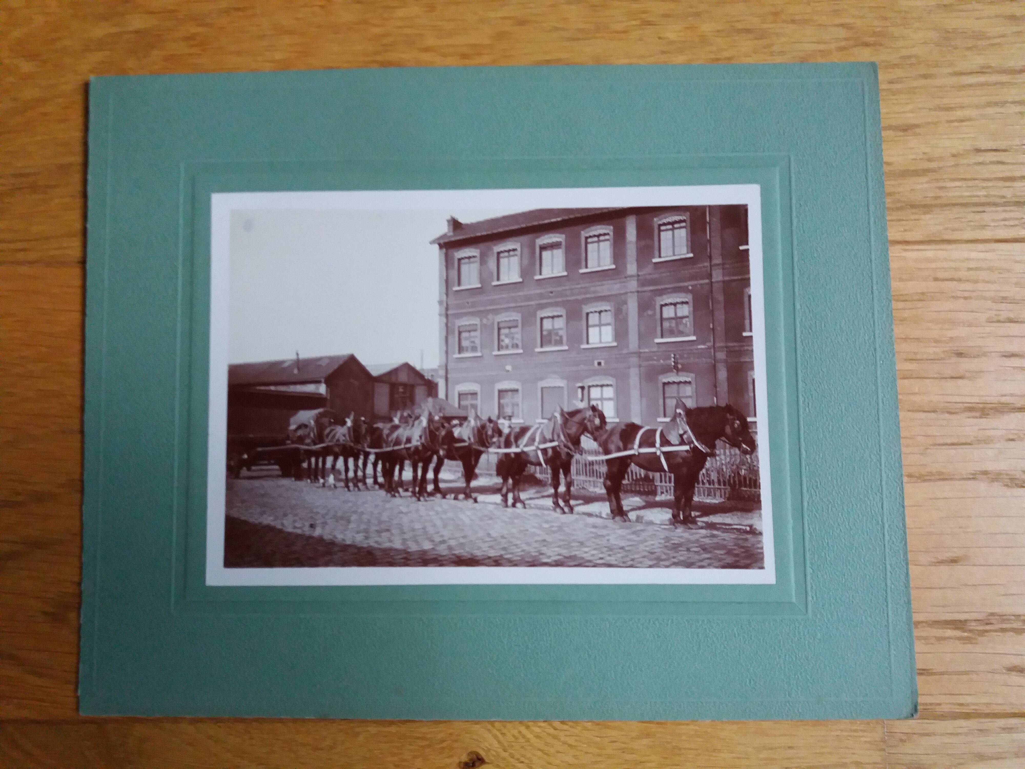 Old photograph 1900 carriage horses and coachman State Railways