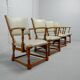 Set of 4 Dutch Design Oakwood Arm Chairs by Theo Ruth for Artifort, 1950s