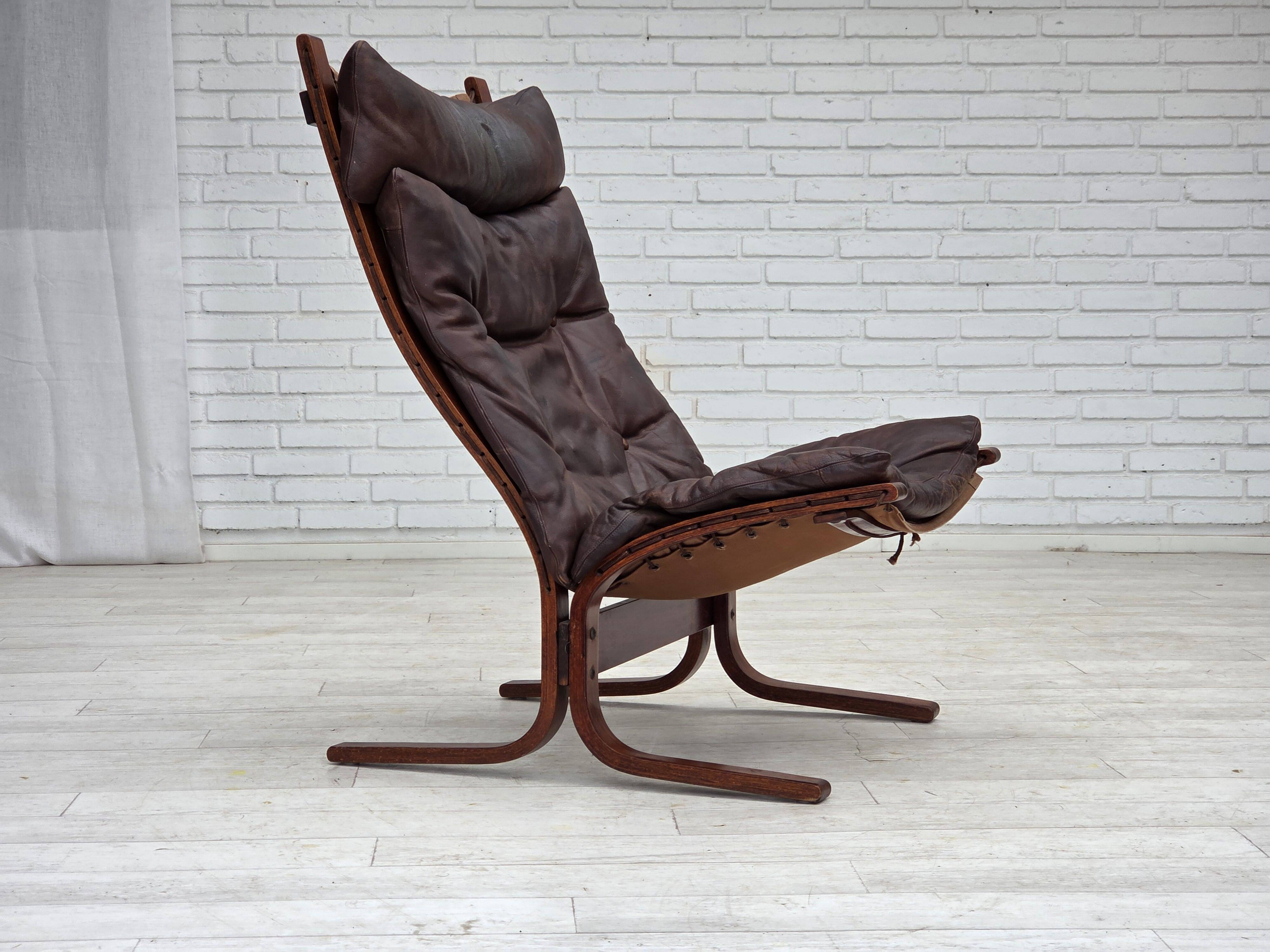 1970s, Norwegian design by Sigurd Ressel. Armchair model "Falcon".