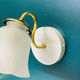 Pair of brass wall sconces and glass tulips vintage decoration lighting fixture