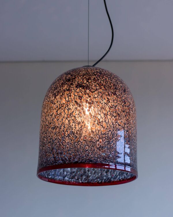 Suspension en verre de Murano ''Neverino'' de Vistosi - Gae Aulenti, Italie, 1970