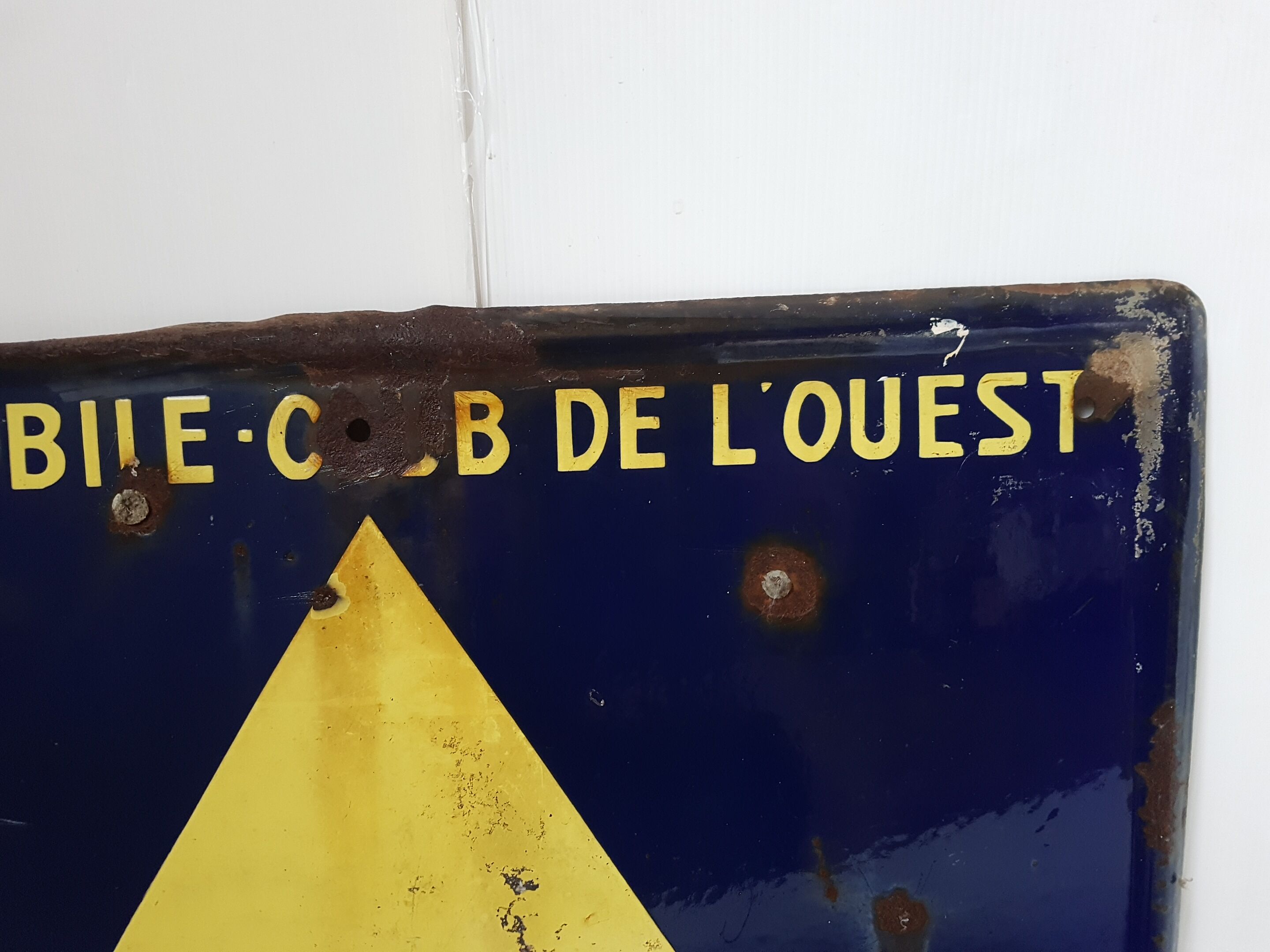 Enamelled plate automobile club of the West, 1950