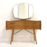 Scandinavian beech dressing table, Sweden, 1960