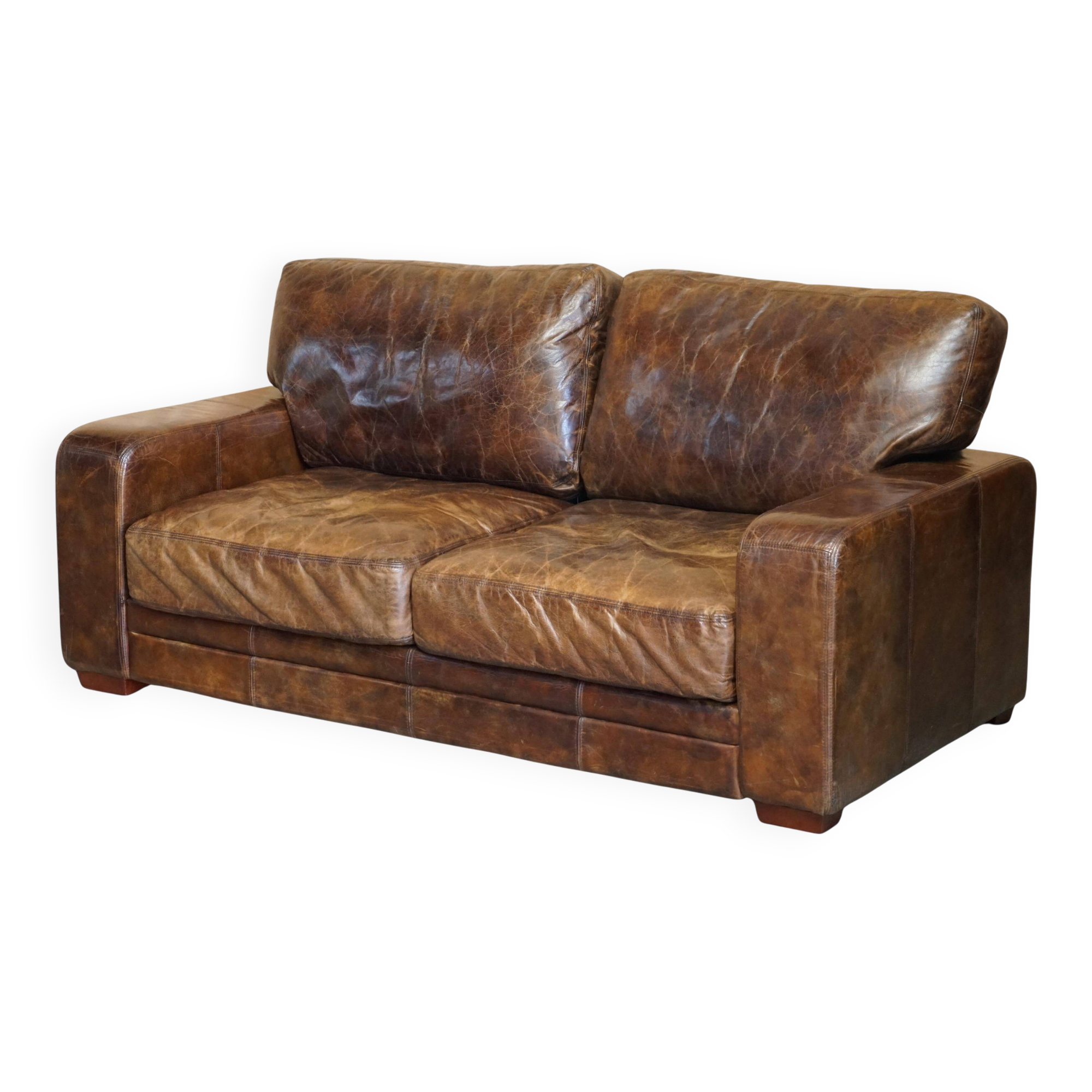 Halo Soho Heritage Leather Biker Sofa by Timothy Oulton