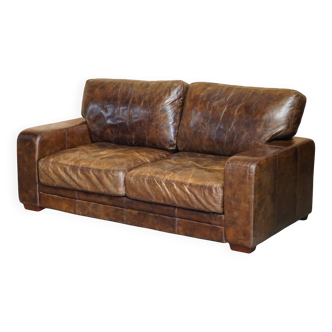 Halo Soho Heritage Leather Biker Sofa by Timothy Oulton