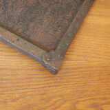 Art deco mirror brass patina 26x26cm