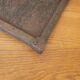 Art deco mirror brass patina 26x26cm