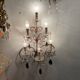 Florentine Tole Crystal Sconces Set of 2 1950’s