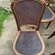 6 Louis XVI style chairs in solid beech and Cordovan leather, 1900