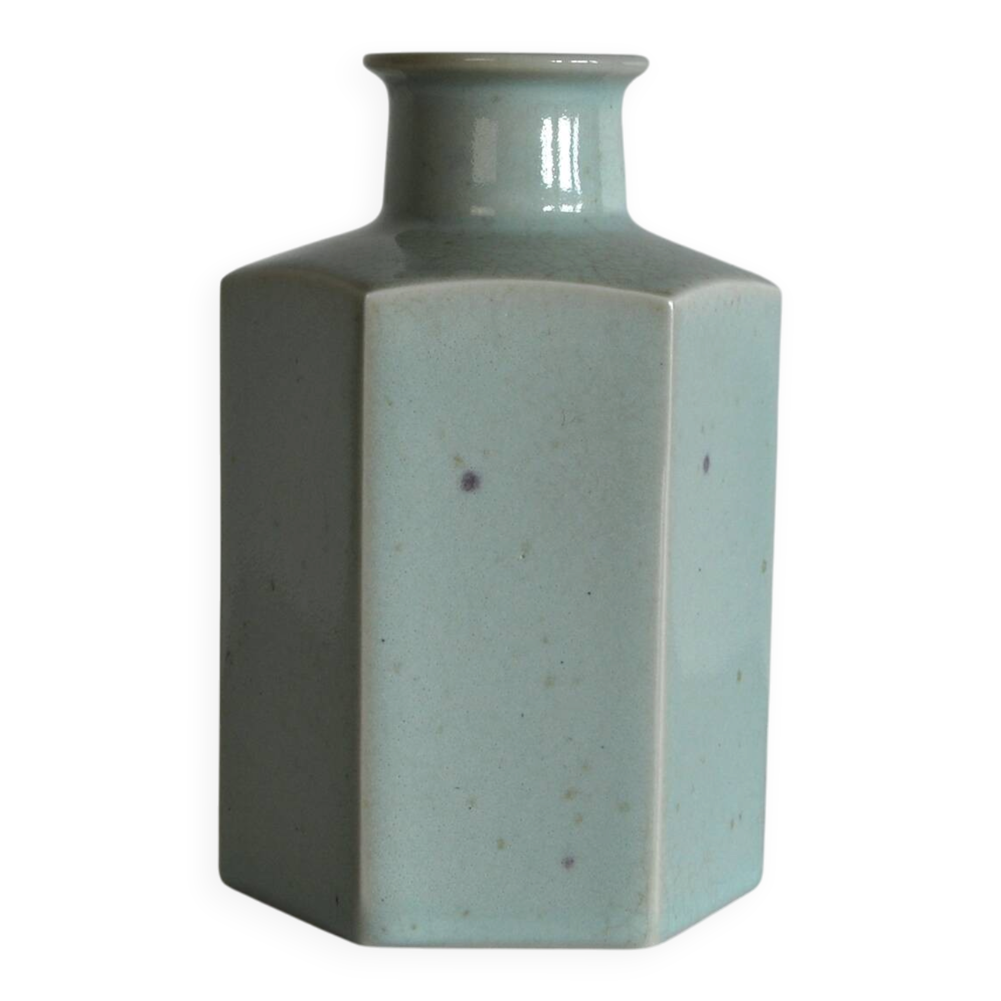 Mint Green Celadon Glazed Vase by Eslau, Denmark 1950-60s