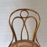 Chaise Bistrot cannée type Engelstuhl par Hofmann Autriche