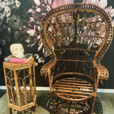 Vintage rattan saddle