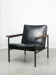 Vintage black bauhaus lounge armchair, 70s