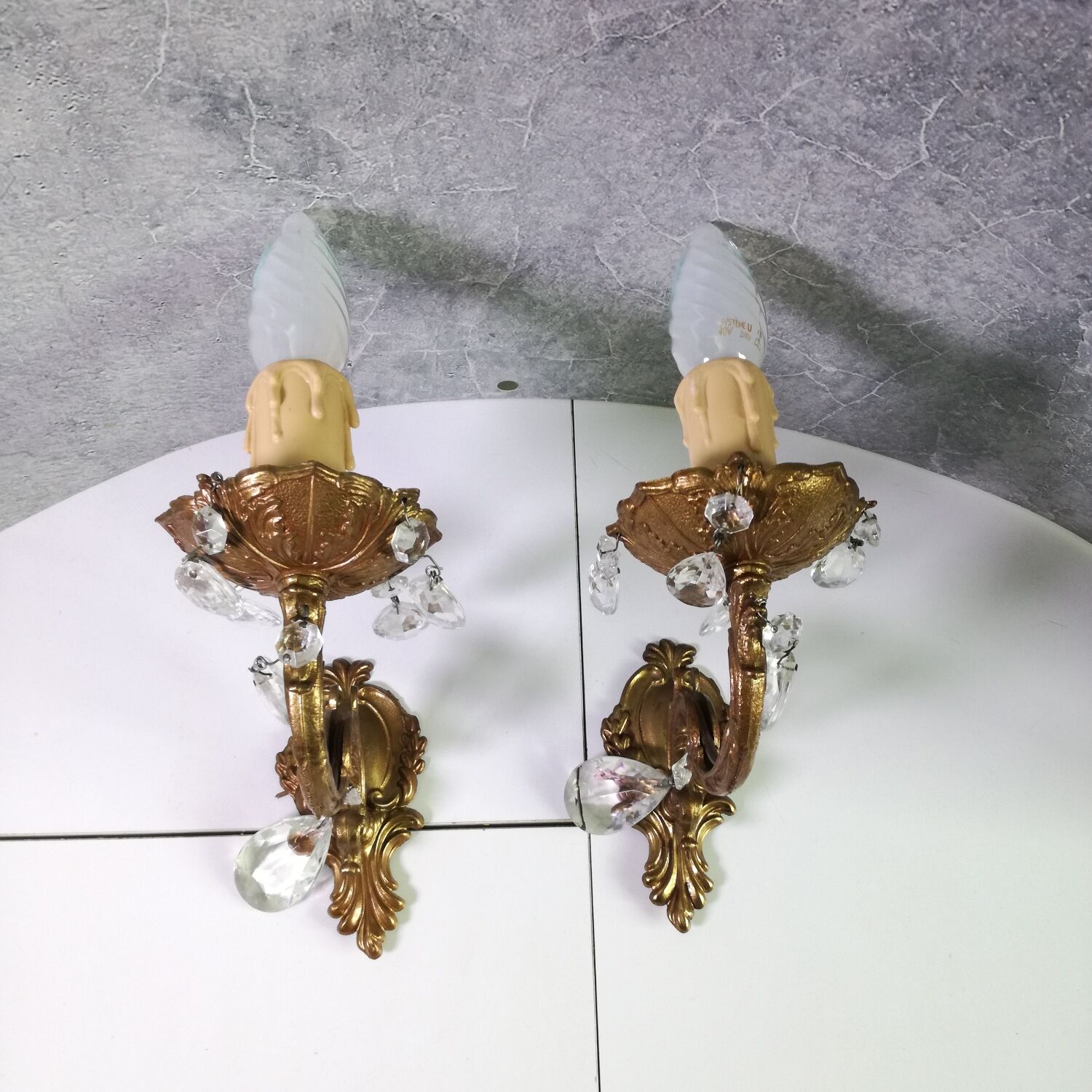 Louis XVI style bronze sconces