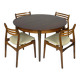 Scandinavian dining table in rosewood from the 1960s.