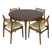 Table de salle à manger scandinave en palissandre année 60
