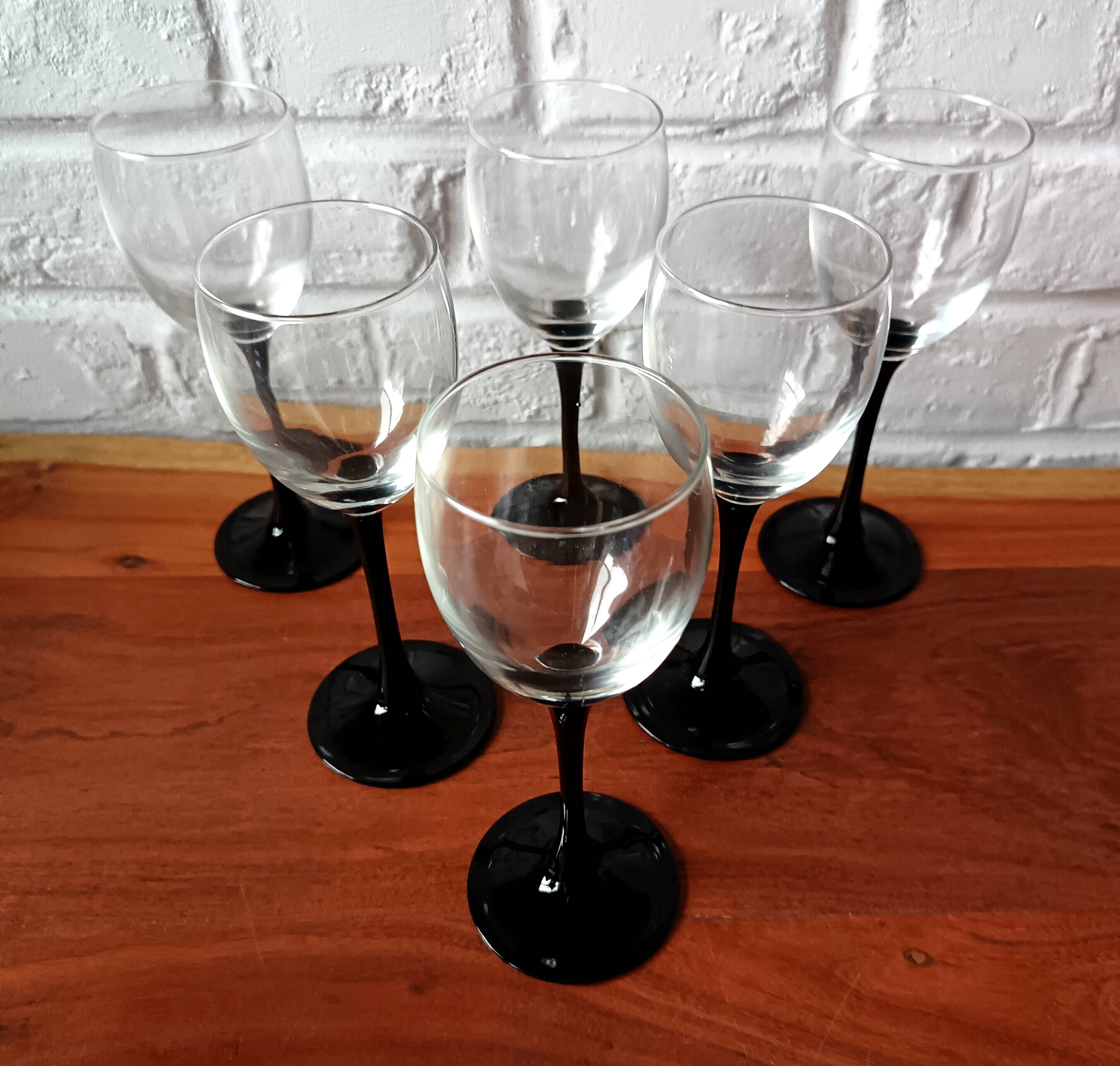 6 glasses 15 cl Pied Noir Vintage France 1980 Luminarc domino