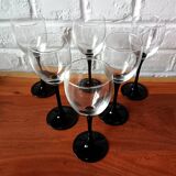 6 glasses 15 cl Pied Noir Vintage France 1980 Luminarc domino
