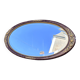 Vintage oval mirror – Patinated gold floral decorative frame