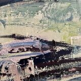 Oil on canvas, the Canal Saint-Martin in Paris