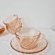 Set of 6 "Rosaline" coffee cups '70s - Arcoroc France vintage