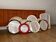 Round beige plastic mirror Syla Made in France 70s