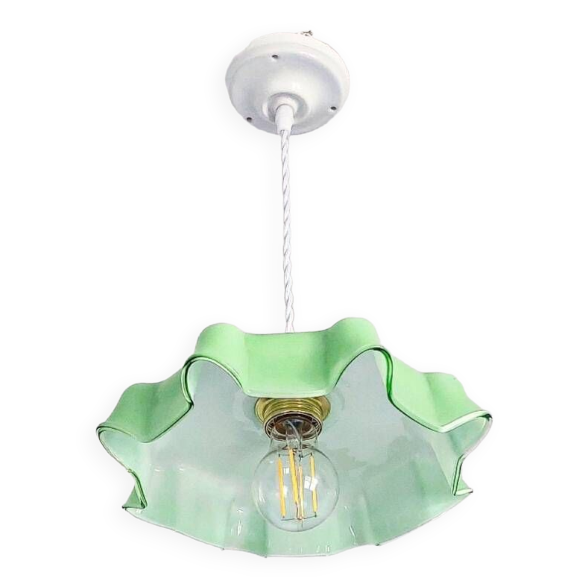 Vintage opaline pendant light