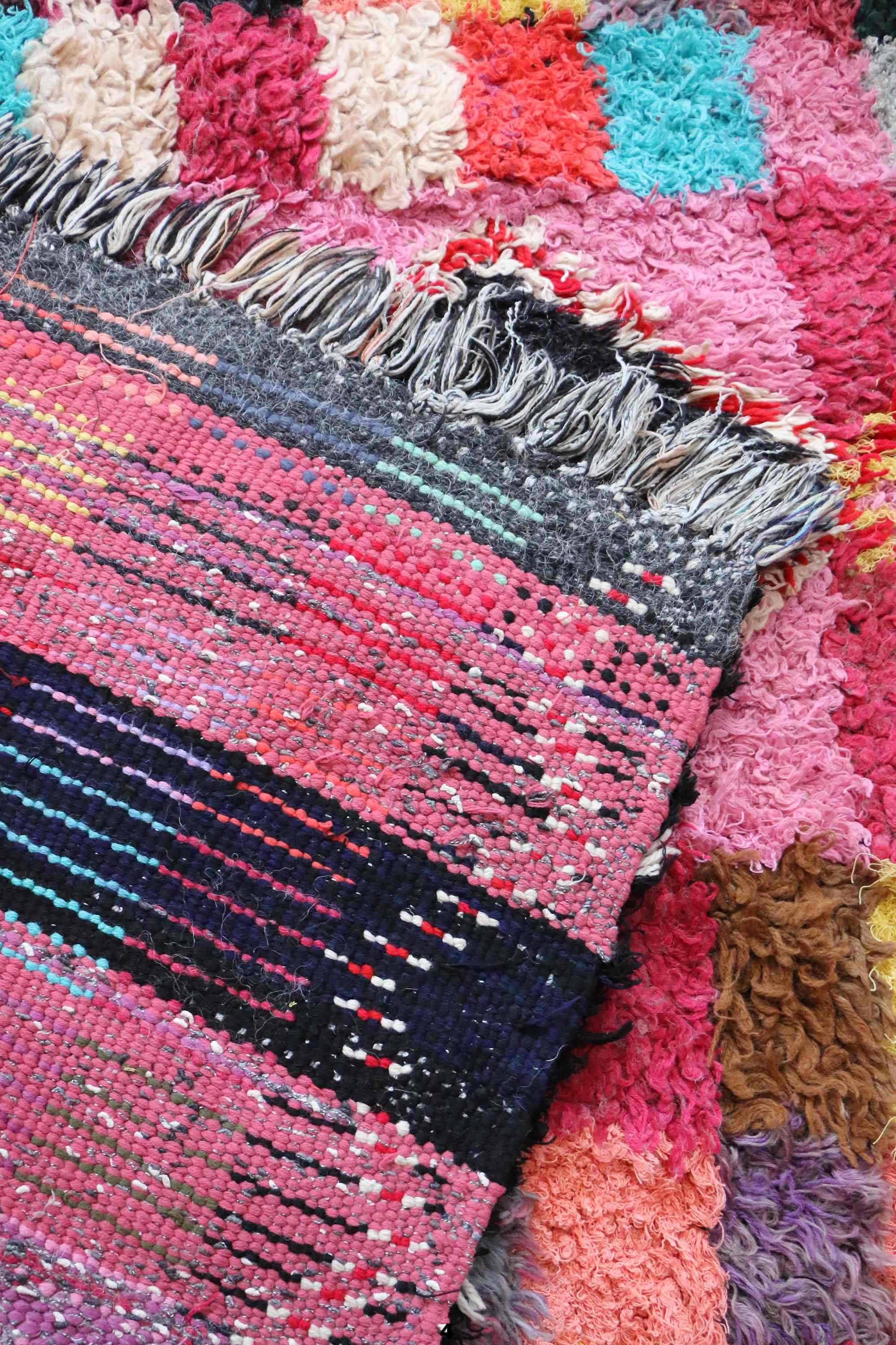 Moroccan carpet boucherouite - 116 x 270 cm
