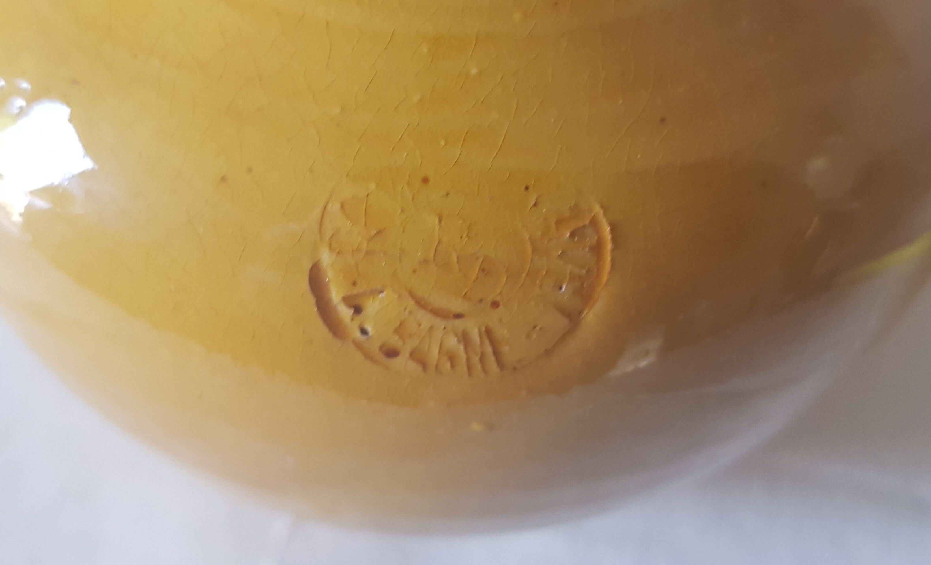 Ochre ceramic vase