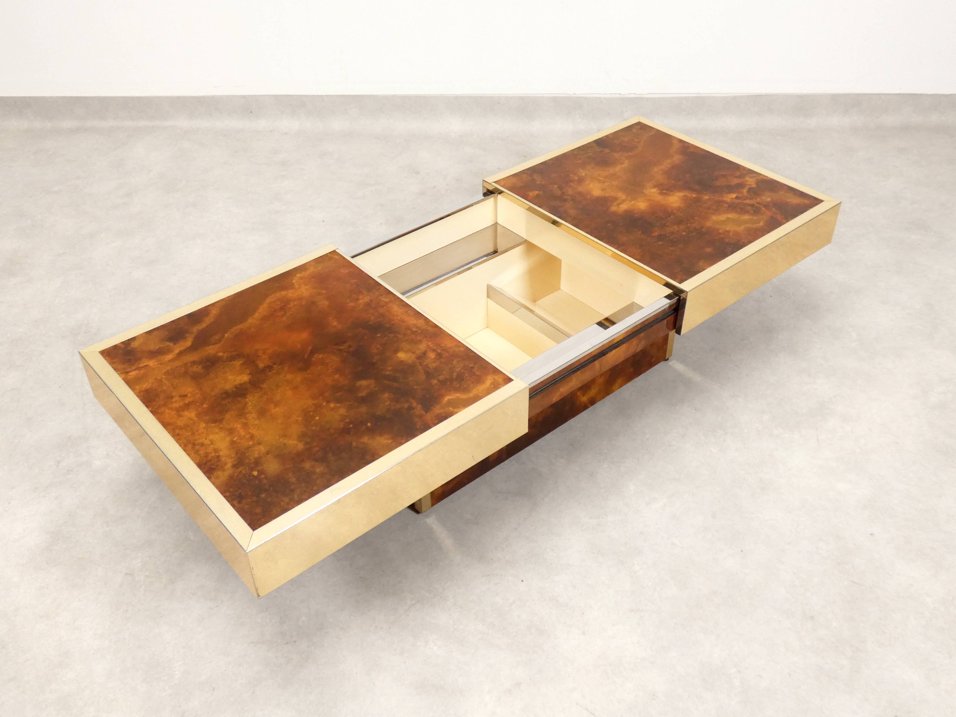 Cofee table with hidden bar by Maison Lancel