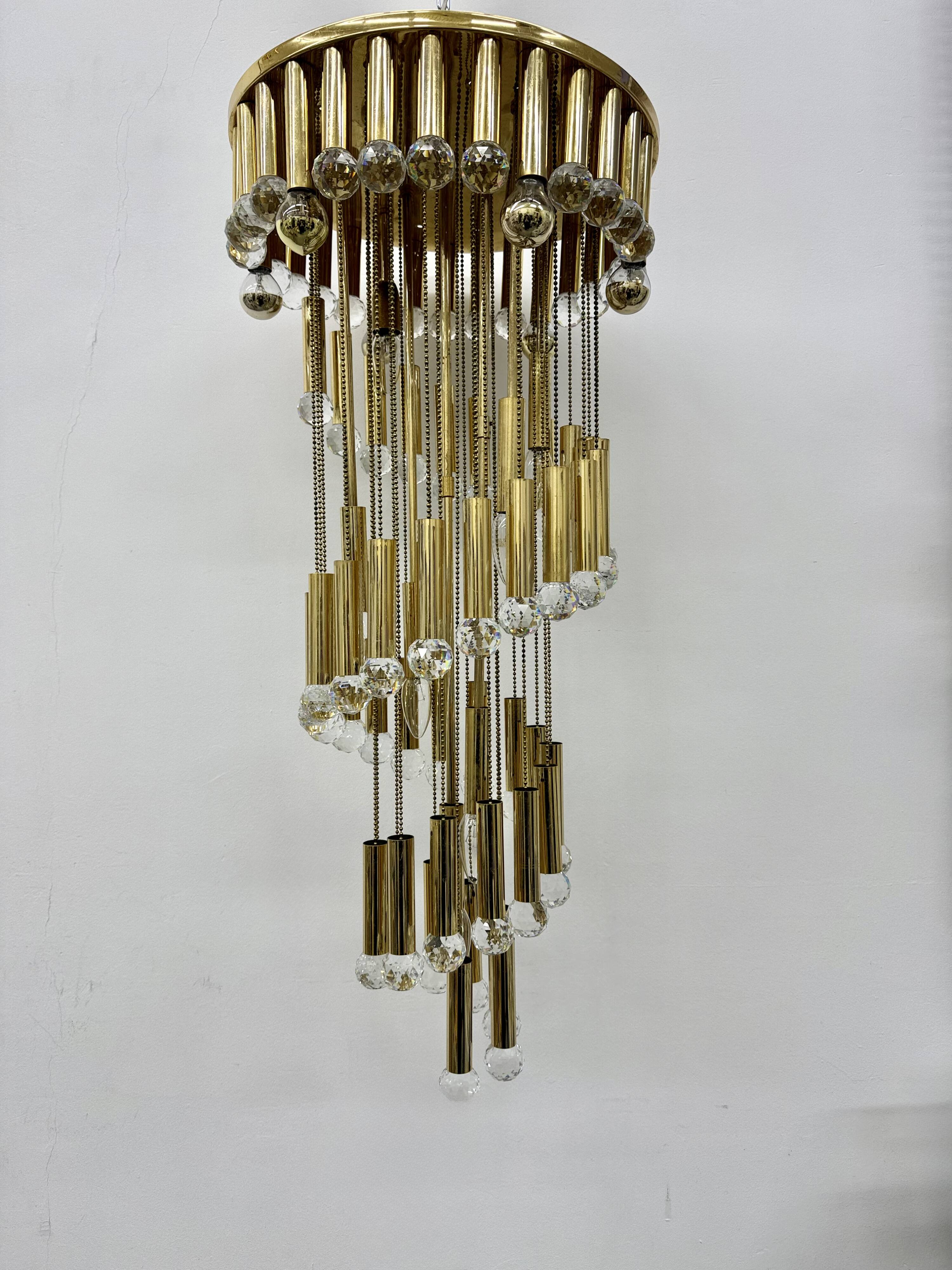 Mid-century design hanging lamp by Ernst Palme , Germany , 1970s