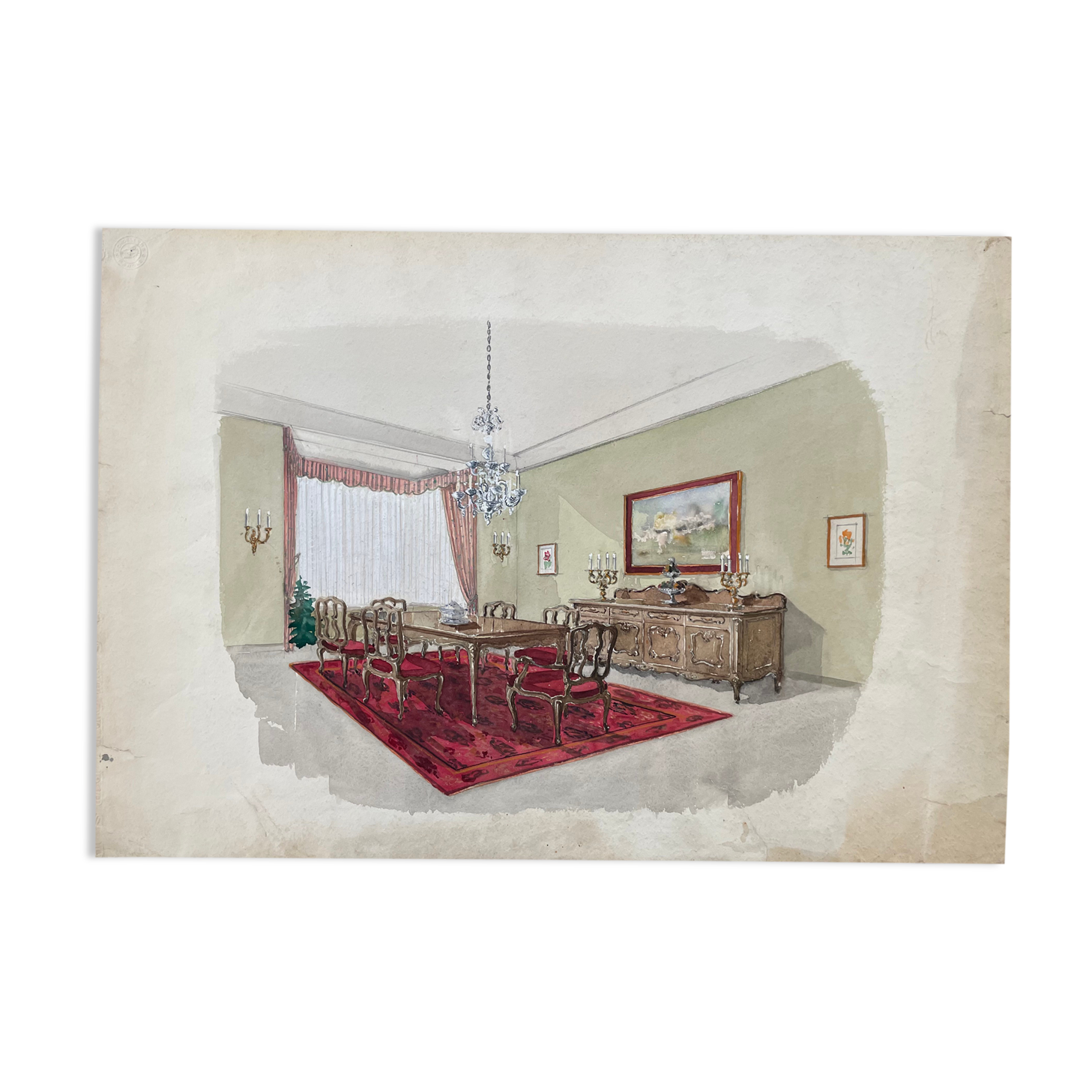 Painting decorative art interior architecture 30-50s