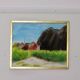Original Swedish oil painting on canvas "Light in the Darkness"