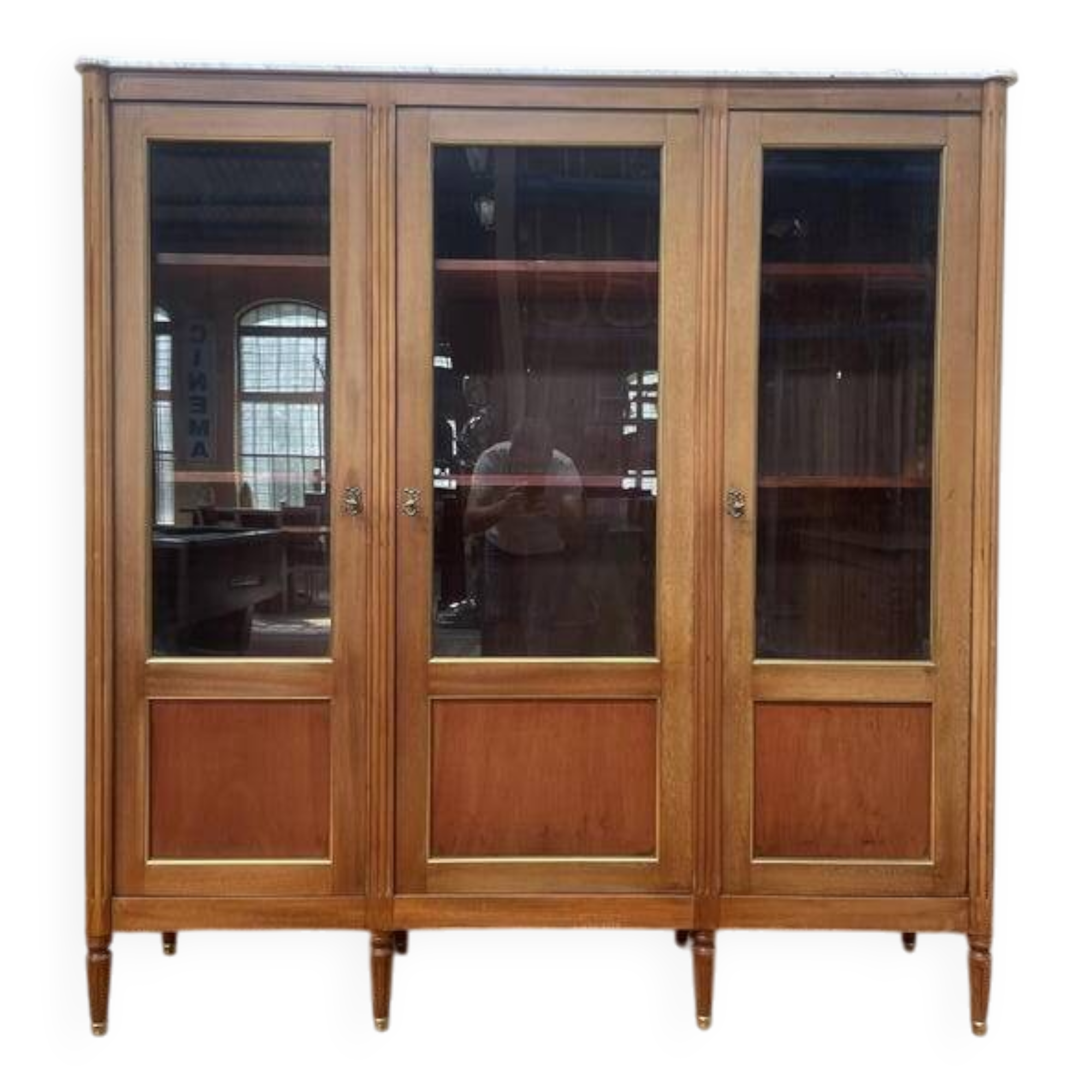 Bibliothèque - Vitrine de style Louis XVI 3 portes