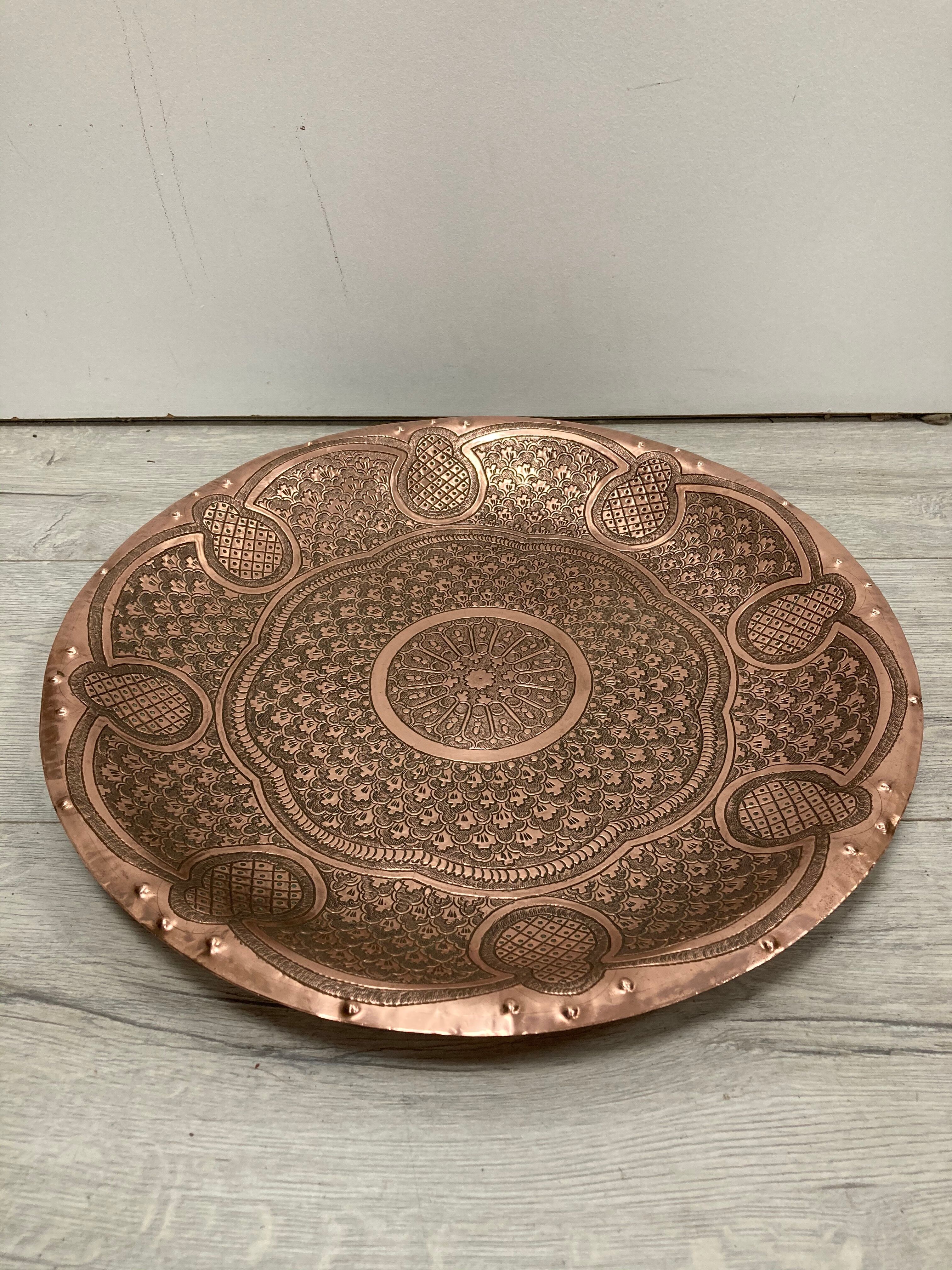 Copper oriental tray