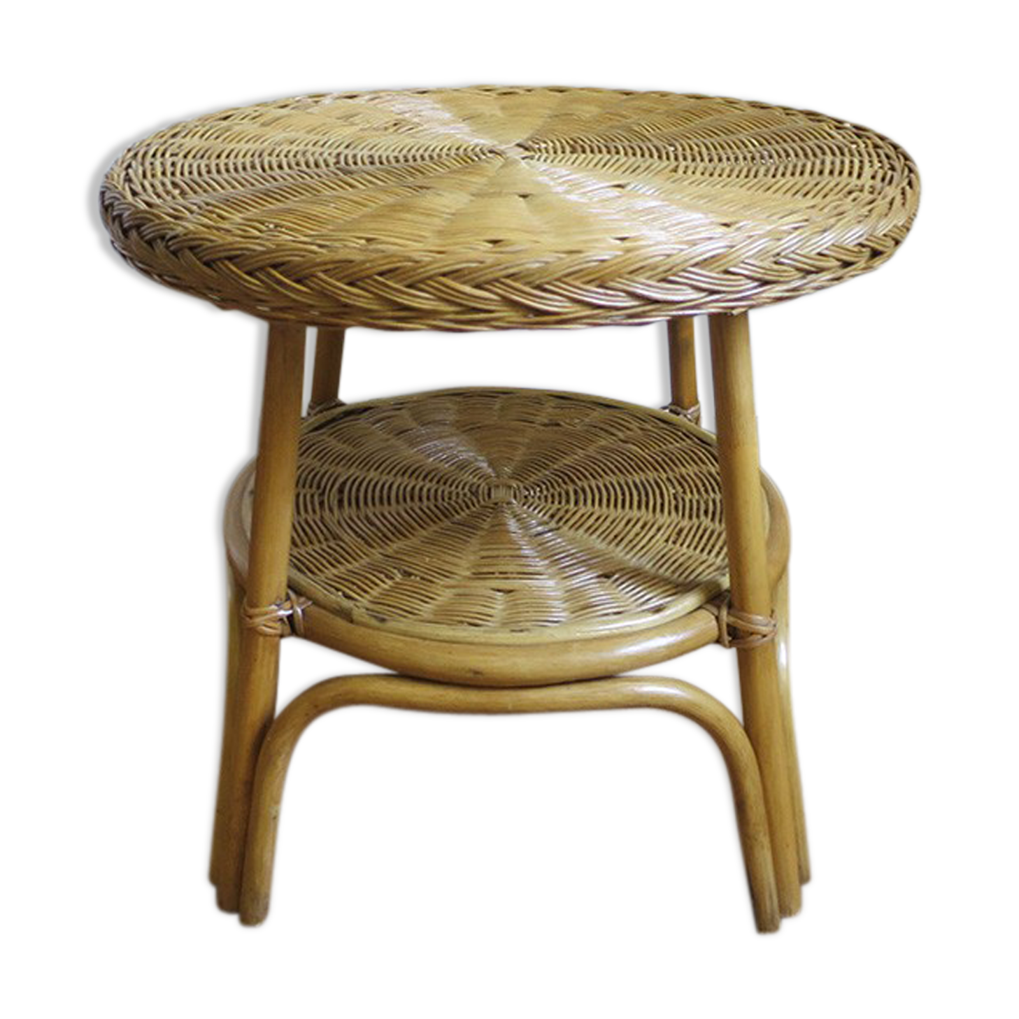 Roundtable in rattan