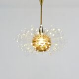 Lustre Bakalowits Miracle Sputnik en laiton avec tiges en verre cristal, années 1960