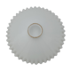 Abat jour suspension opaline dentelle