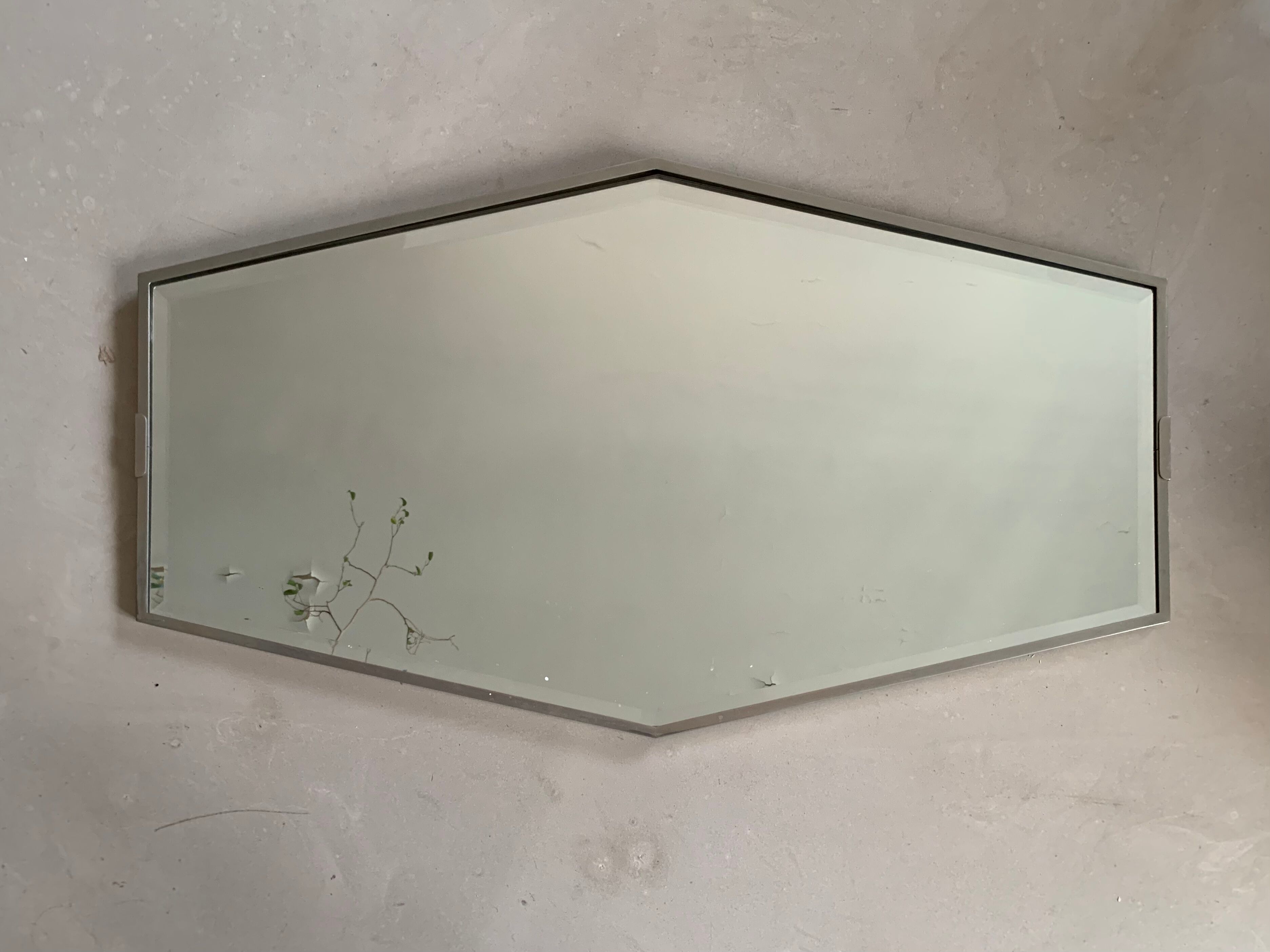 Art Deco beveled mirror 90x50cm