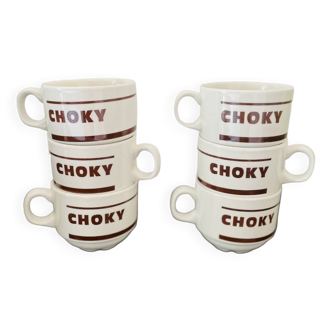 Lot de 6 tasses vintage Choky Churchill England