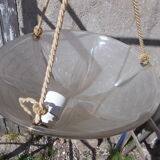 Art deco ceiling light in moulded glass