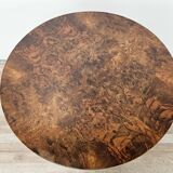 Art Decò Round Walnut Coffee Table