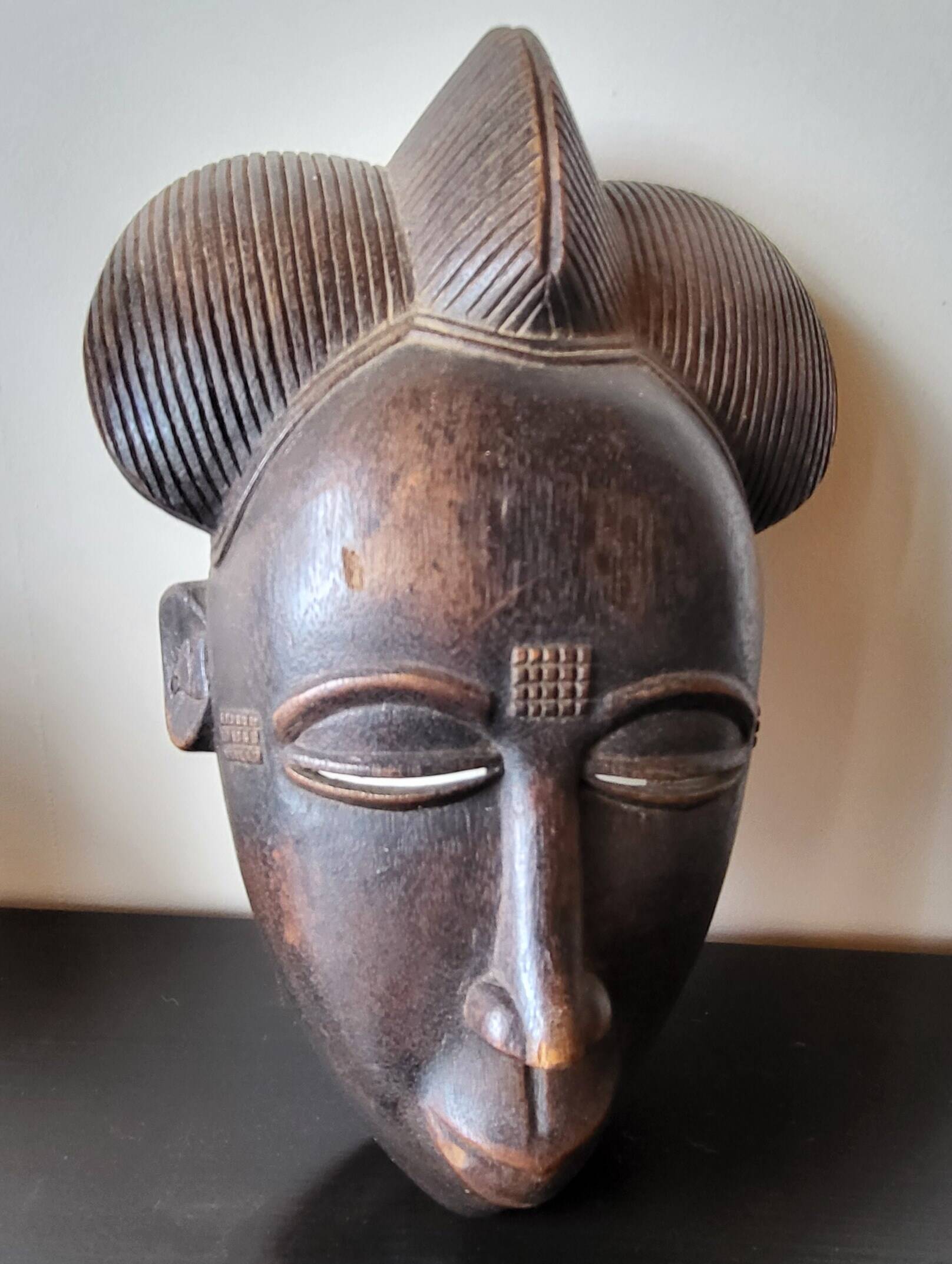 African mask carved from wood – ethnic decoration