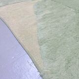 Moroccan Berber rug M'rirt mint green with engraved patterns 3x2.05m