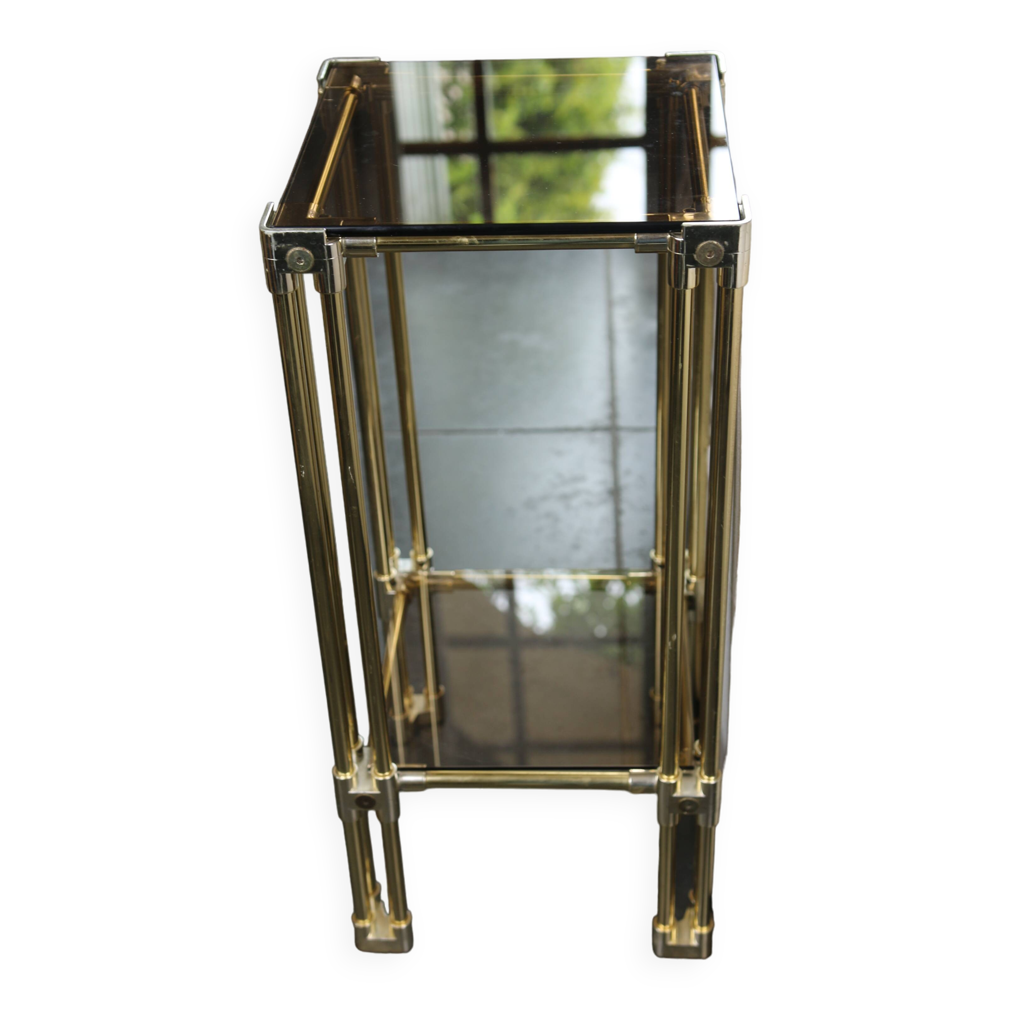 Brass side table, 1970s-1980s