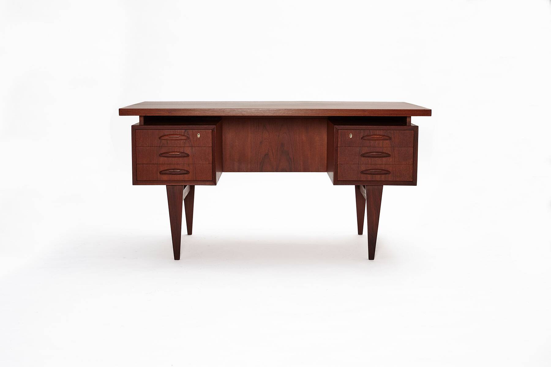 Bureau en teck du milieu du siècle, Danemark années 1960