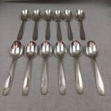 Christofle Atlas - 12 silver-plated coffee spoons in very good condition.