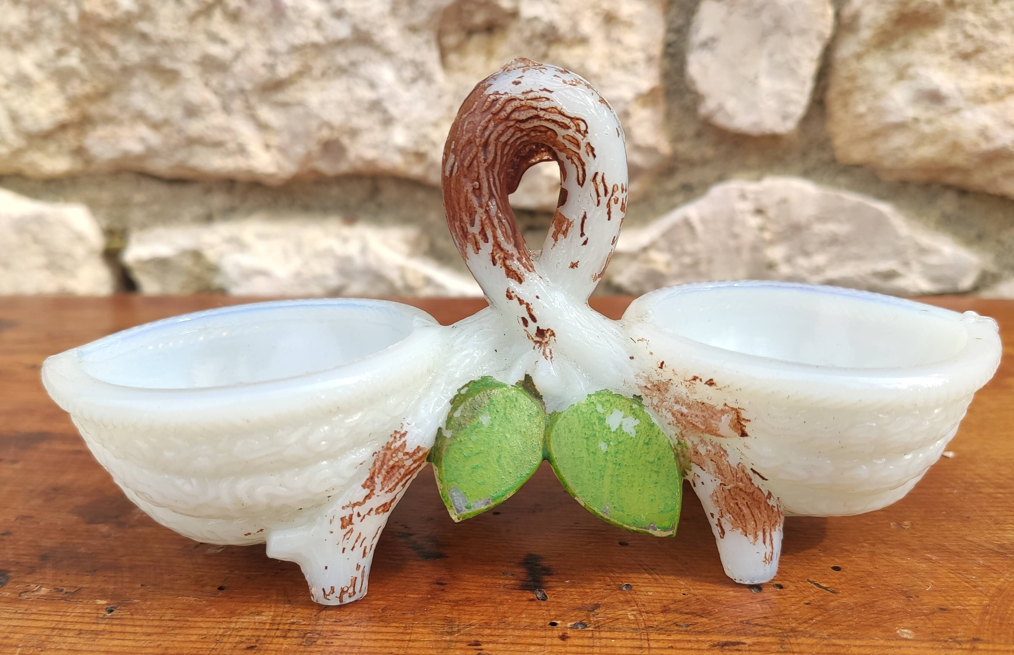 Old opaline salt shaker