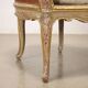 Pair of antique Rococo-style armchairs in painted wood, 20th century.
